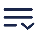 List Down Minimalistic SVG Icon